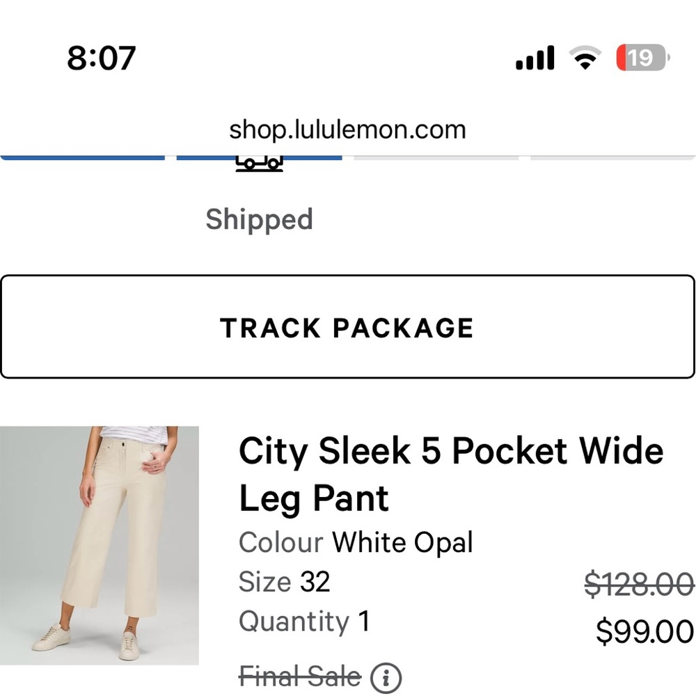 Lululemon city sleek 5 pocket wide leg pant